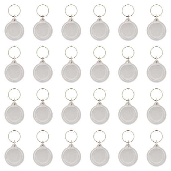 PTOOTP Clear Picture Keychains Photo Keyring Transparent Acrylic 50Pack