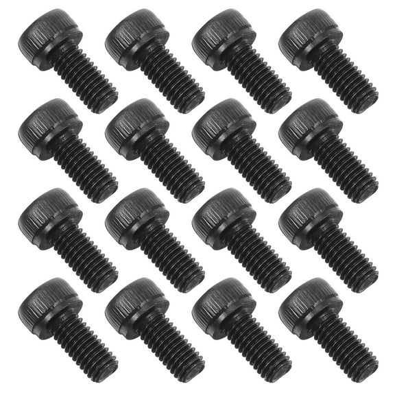 PTOOTP 50Pcs Socket Cap Screws Small Machine Screws Black Carbon Steel Durable Hardware Kit for Home