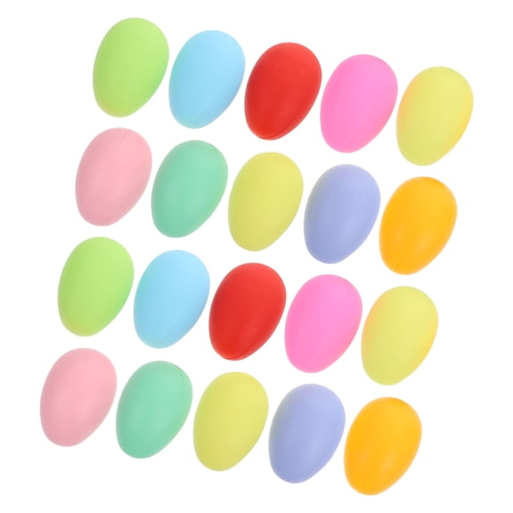 PTOOTP 50 Pieces Unpainted Easter Eggs in Assorted Colors for Home, Farmhouse, and Spring Holiday Decorations