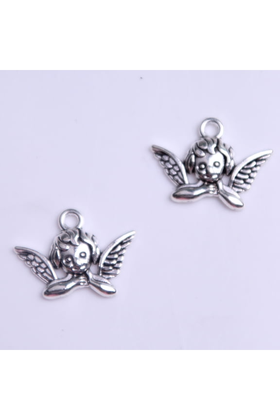 Silver Metal Pendant Charms Durable Fashion DIY Jewelry Making 50Pcs