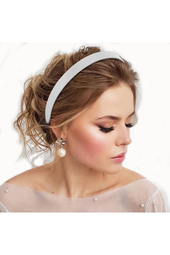 50 Pieces White Plastic Hair Bands Headbands Simple and Hair Accessories for Styling and Everyday Use