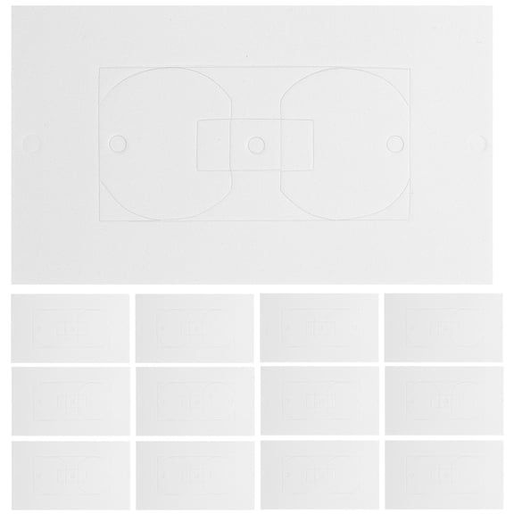 PTOOTP 50pcs Electrical Outlet Cover Insulation Foam Pads White Insulation Protect Sockets Home Use