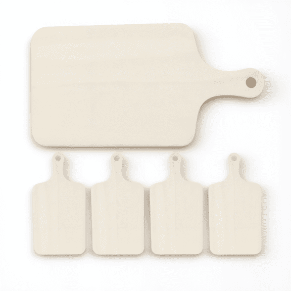 PTOOTP 5Pcs Well Polished Wooden Breadboard for Home Use and Photography Prop