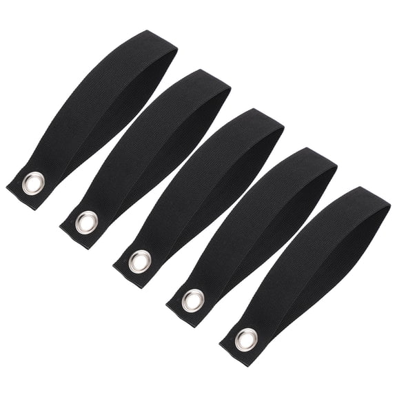 PTOOTP 5-Pack Heavy Duty Black Adjustable Cargo Tie Down Straps for Canoe Kayak Securing and Transport