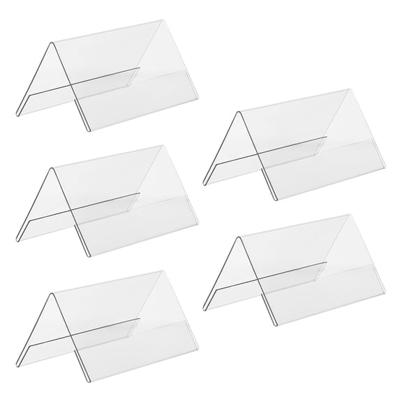 PTOOTP Acrylic Guest Name Rack Clear Double-Sided Show Cards for Conference Use 5Pcs