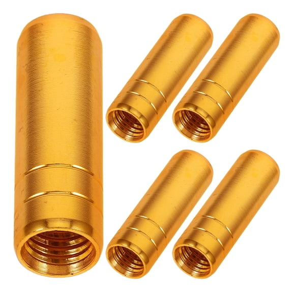 PTOOTP 5Pcs Fishing Lure Connector Versatile Design Aluminum Alloy Fishing Gear Golden Round Shape