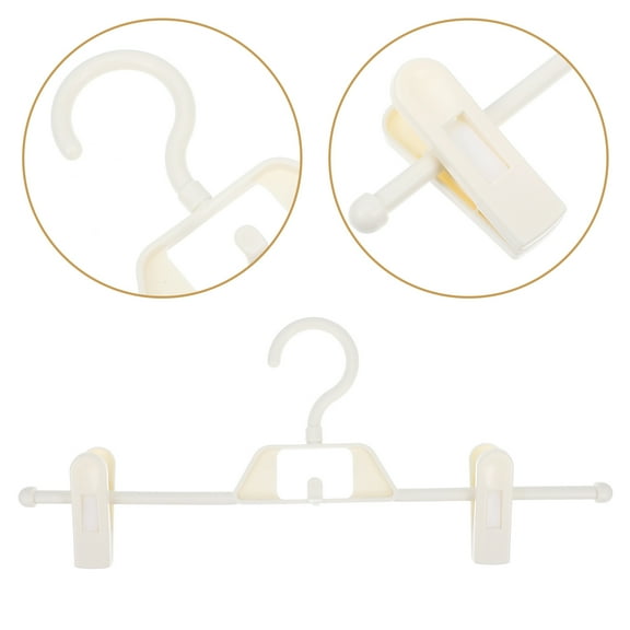 PTOOTP 5Pcs Plastic Pants Hangers Adjustable Anti Skid Drying Rack for Clothing Store Use