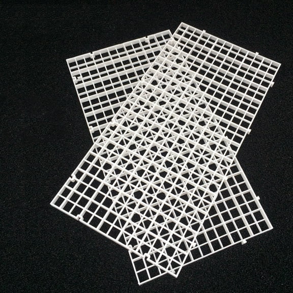PTOOTP 6-Pack White Plastic Aquarium Grid Dividers for Fish Breeding, Tank Separation, and Aquarium Organization