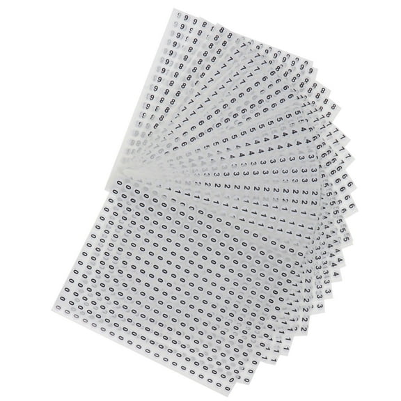 PTOOTP 6000Pcs Round Self-Adhesive Number Stickers Paper Material for Decoration