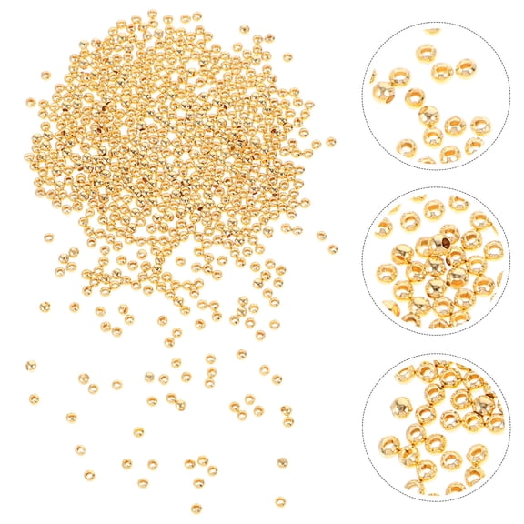 PTOOTP 600pcs Copper Beads for Jewelry Crafting, Accessories, Beading Supplies for Hobbyists and Projects