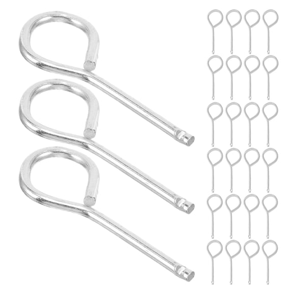 PTOOTP Fire Extinguisher Safety Pin, Silver Stainless Steel, Universal Fit, Quick Unlock, Durable, 60Pcs