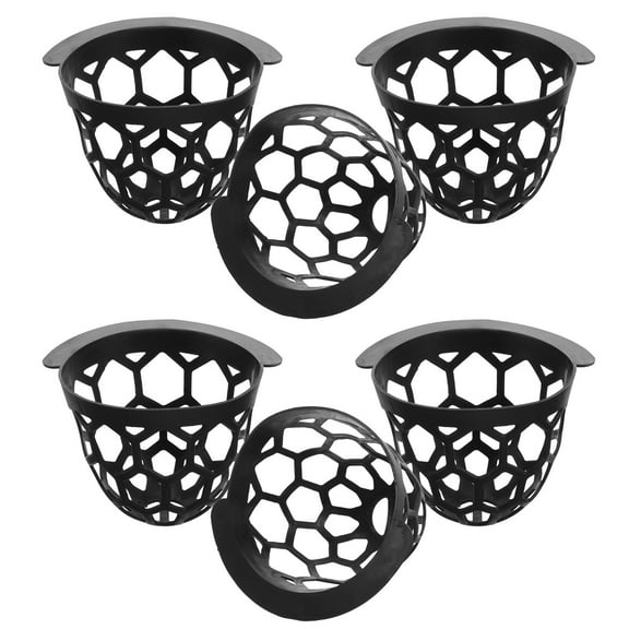 PTOOTP 6Pcs Black Billiard Table Pocket Liner Tpe Material Durable Storage Basket