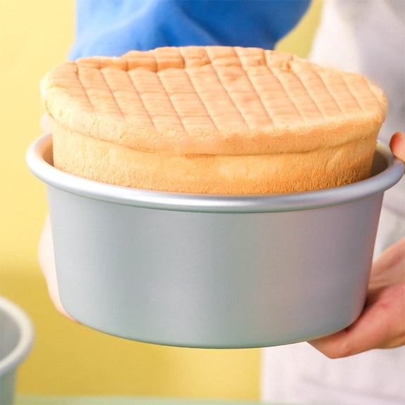 PTOOTP 6-Piece 4-Inch Aluminum Cake Pans Set for Home Baking, Non-Stick Round Bakeware for Cakes and Desserts