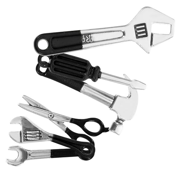 PTOOTP 6Pcs Miniature Repair Tool Alloy Dollhouse Tools for Toy Enthusiasts