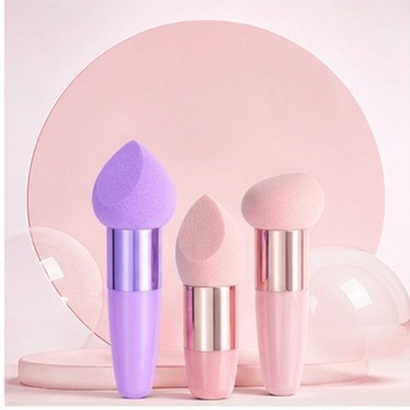PTOOTP 6Pcs Handheld Beauty Makeup Pens with Soft Washable Sponges for Smooth Cosmetic Blending