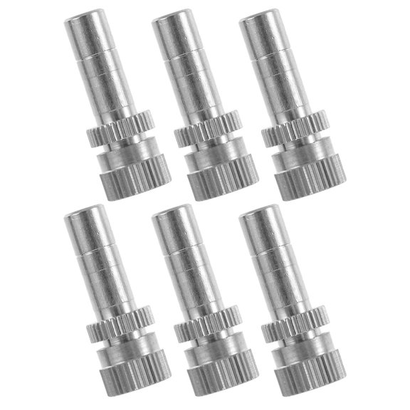 PTOOTP 6mm Brass Atomizing Spray Nozzle Set Misting Cooling Outdoor Activities 6 Pack