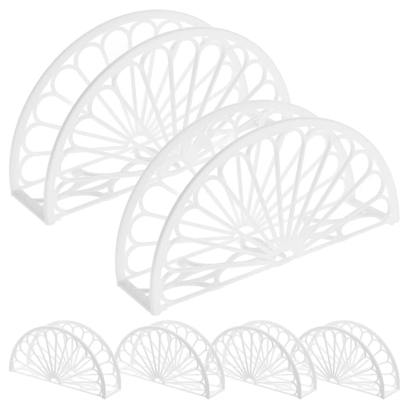 PTOOTP Set of 6 White Decorative Napkin Holders with Stable Stand for Kitchen, Dining Table, Home Use