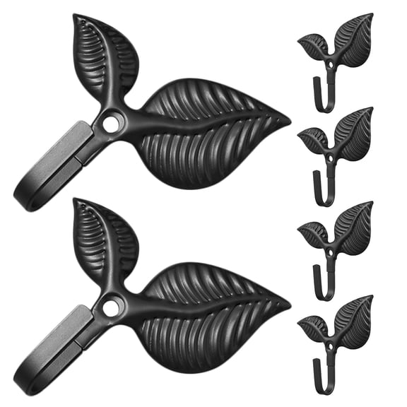 PTOOTP Black Wrought Iron Boho Wall Hooks - Versatile Car Storage Organizer and Stylish Home Decor