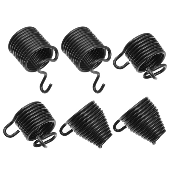 PTOOTP 6pcs Air Chisel Retainer Spring Pneumatic Shovel Head Black Steel for Home Users