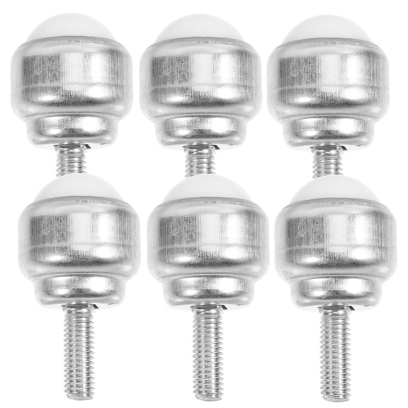 PTOOTP 6-Pack Nylon Bearing Casters with Threaded Stem for Smooth and Quiet Furniture Movement