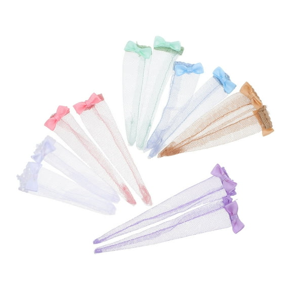 PTOOTP 6pcs Doll Lace Stockings for diy clothes toy dolls with Elegant Design Soft Material Assorted Color