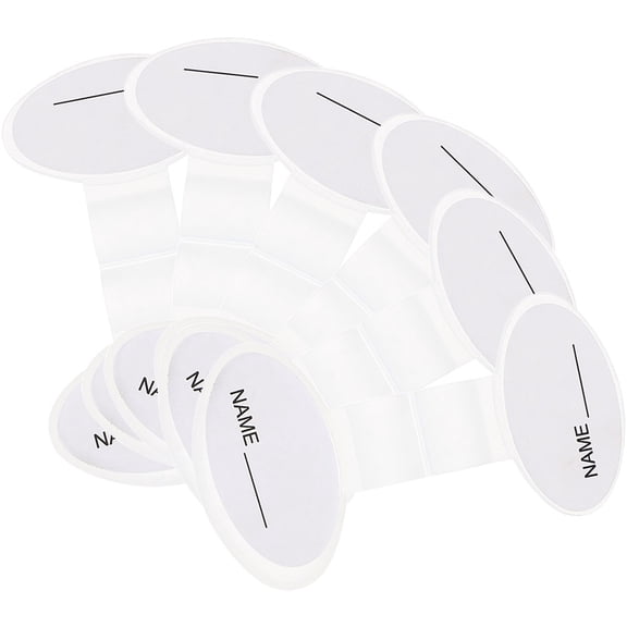 PTOOTP Reusable Plastic Stethoscope Name Tags White Two-Sided ID Clips for Home Medical Use 6 Pieces