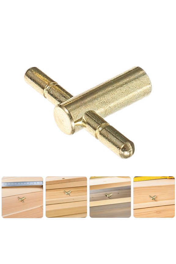 6-Pack Golden Iron Windup Box Keys for Clock Mechanisms, Crafts, and Home Repair Projects
