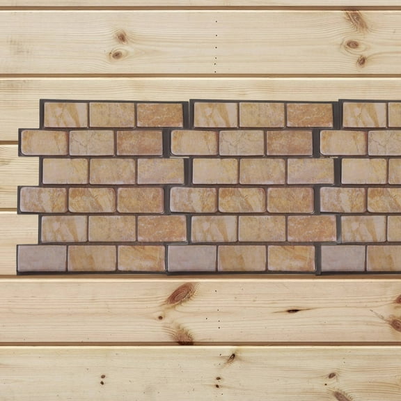 PTOOTP Nordic Modern Design Brown Brick Wallpaper for Home Decor 6Pcs