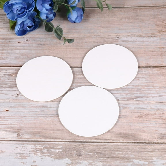 PTOOTP 8PCS Round Canvas Panels for Oil Painting, Acrylic, and Art Sketching Premium Supplies