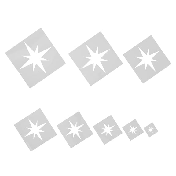 PTOOTP Star Stencil Templates 8 Pieces for Painting and Creative Home Decorations and Crafts