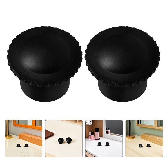 PTOOTP 8pcs Black Pp Closet Pole End Caps 22mm Universal Clothes Rack Stopper