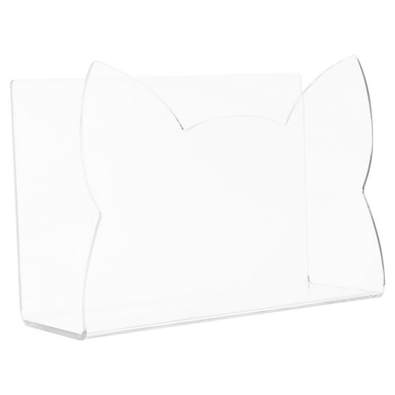 PTOOTP Acrylic Mail Organizer Transparent Desktop Document Holder Space-Saving Office Desk File Sorter