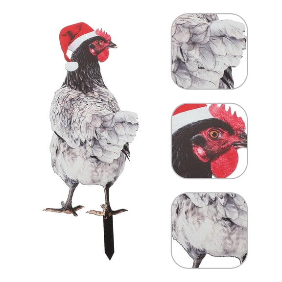 PTOOTP Realistic Multi-Color Acrylic Chicken Yard Stakes for Outdoor Garden, Lawn, Patio, and Backyard Decoration