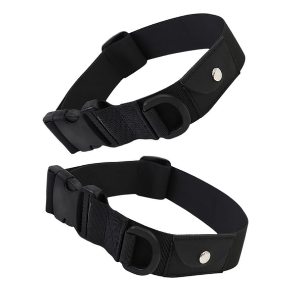 PTOOTP Anti-Lost Pet Collar Black Nylon Adjustable D-Ring for Pet Safety 2Pcs