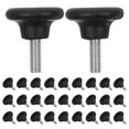 Thread Protector Nylon PTOOTP Adjustable Furniture Feet M6 Threaded Heavy Duty Black Plastic ...