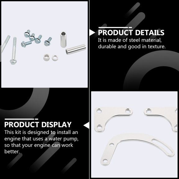 PTOOTP Steel Adjustable Power Steering Pump Bracket for Car Durable Support 1Set
