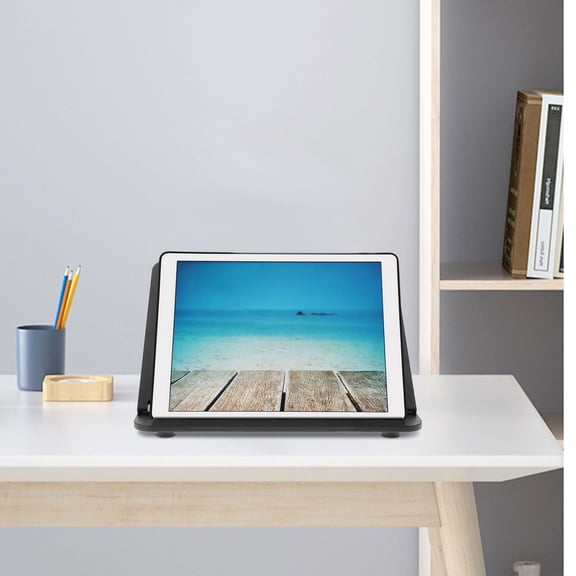 PTOOTP Foldable Laptop Stand Black Plastic Weighted Base Comfortable for Home