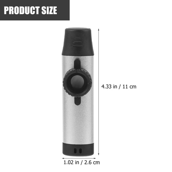 PTOOTP 1Set Durable Metal Kazoo Plated Silver Portable Easy to Learn Mouth Instrument for Music Performers