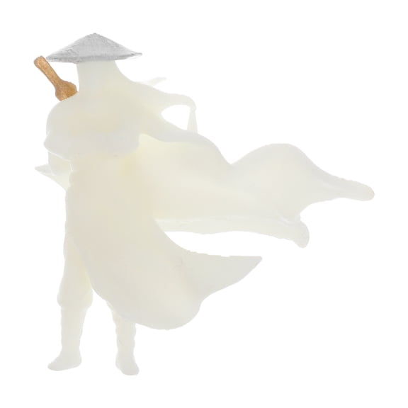 PTOOTP Ancient Figure Miniature Garden Figurines White Resin 1Pcs