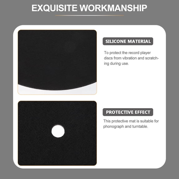 PTOOTP Anti Vibration Pad For Turntable Vinyl Record Mat 1Pack