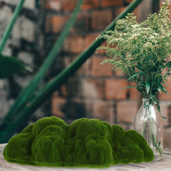 PTOOTP Artificial Moss Rock Mountain Decor, Realistic Green Moss Texture for Aquarium, Fish , Terrarium, Window Display