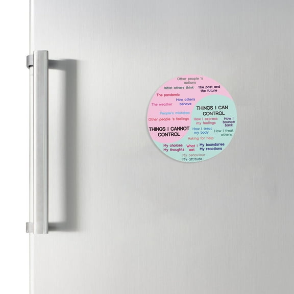 PTOOTP Assorted Color Emotion Wheel Computer Sticker with Magnetic PVC for Home Decor