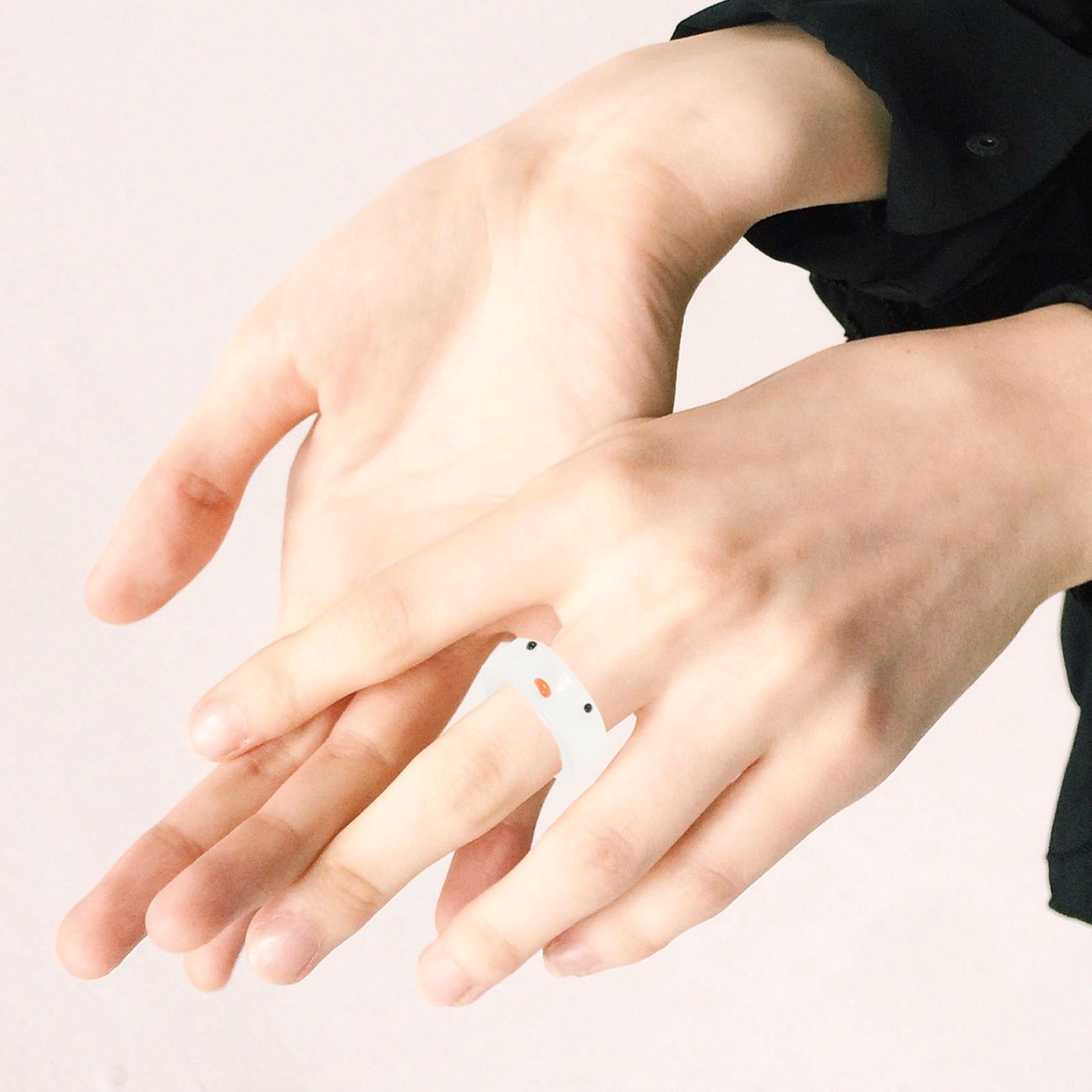 Finger Rings Stylish PTOOTP Assorted Color Plastic Little Finger Rings for Women's Perfect ...