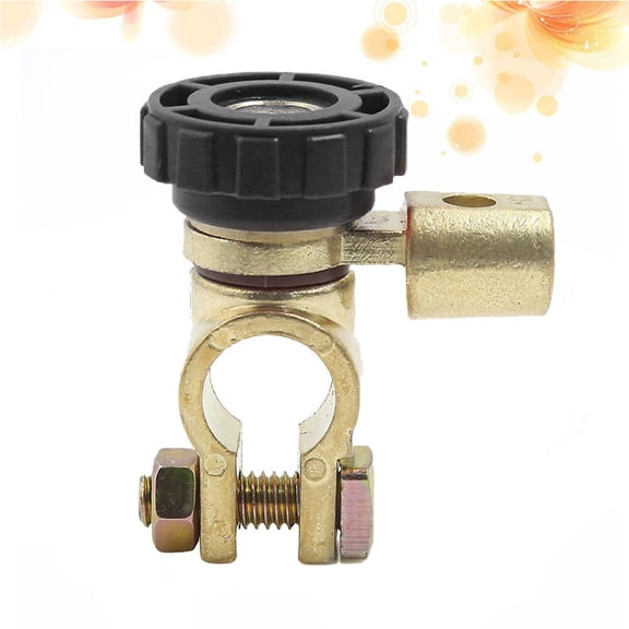 PTOOTP Wire Terminals Battery Disconnect Switch Alloy Black for Longterm Nonuse of Car 1Pcs