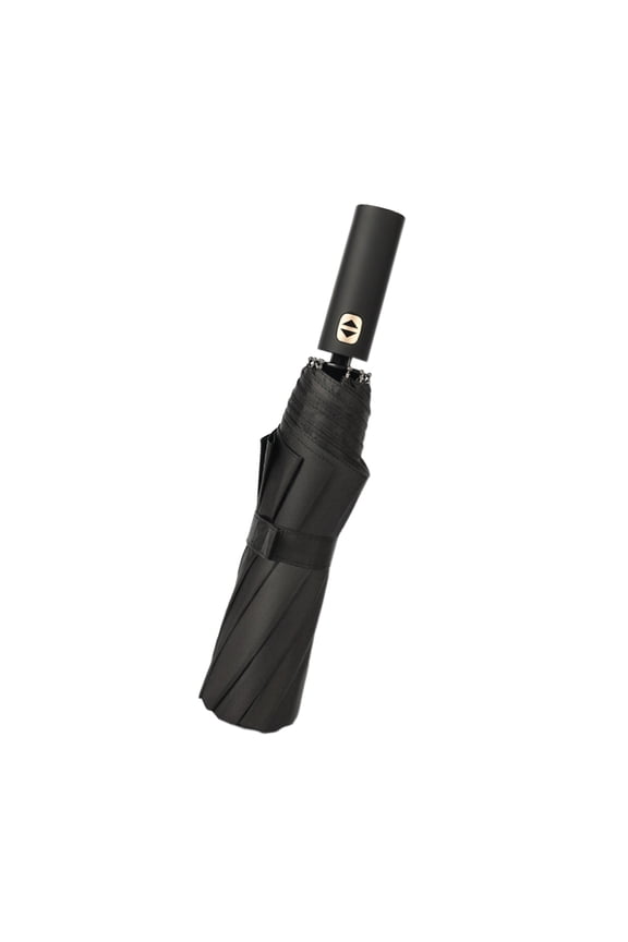 Compact Automatic Umbrella Black Steel Ribs Wind Resistant for All Weather