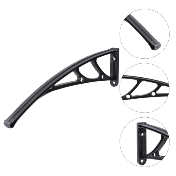 PTOOTP Curved Awning Bracket Black Plastic for Sun and Rain Protection