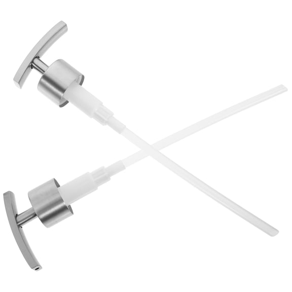 PTOOTP 2-Pack Lotion Dispenser Pumps for Bathroom and Home Use, White Stainless Steel with , Easy-to-Use Design