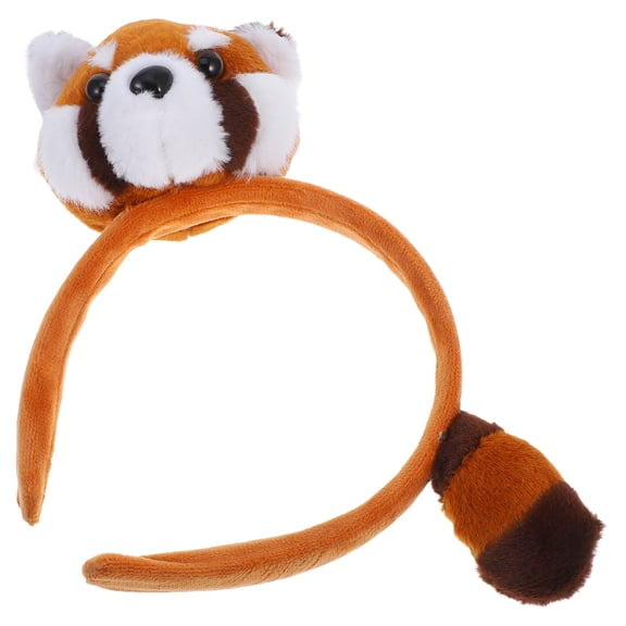 PTOOTP Raccoon Headpiece Multicolor Fluffy Animal Hairband for Decoration and Comfort