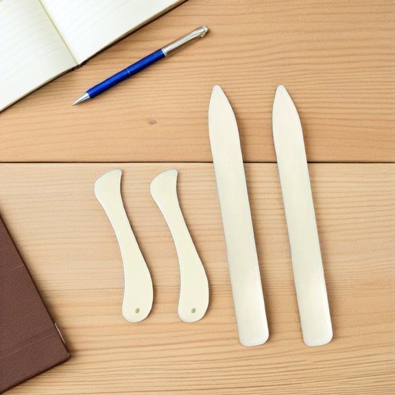 PTOOTP Beige ABS Bone Folder Tool Set for Paper Crafting and Bookbinding with Ergonomic Design and Dual Styles