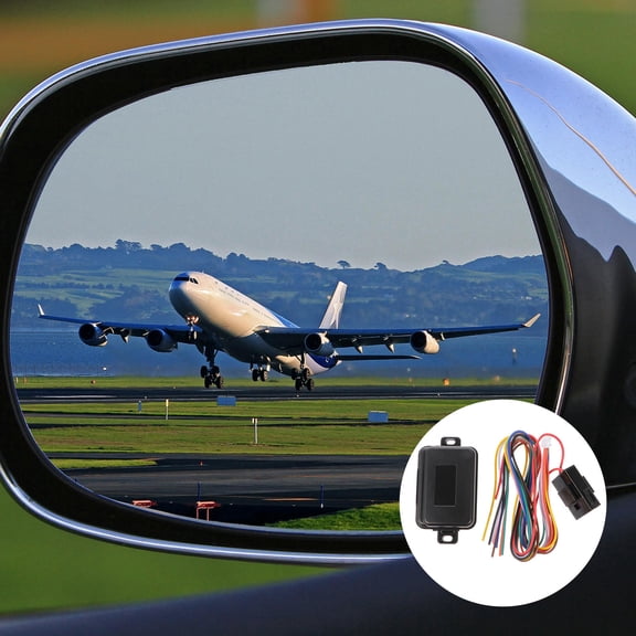 PTOOTP Black Car Side Mirror Folder with Auto Folding System Module for Secure Parking